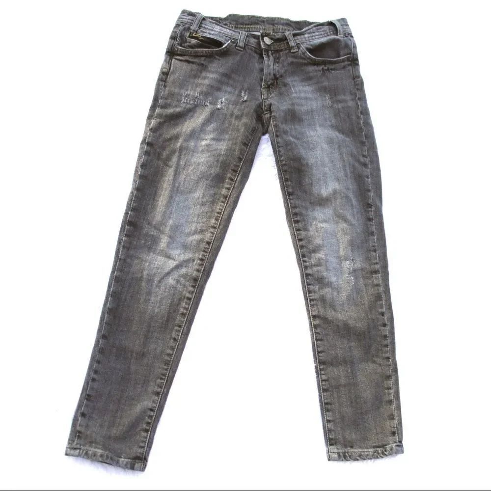 Citizens of Humanity Gray Distressed Ankle Jeans - Picture 3 of 9
